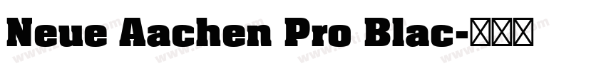 Neue Aachen Pro Blac字体转换